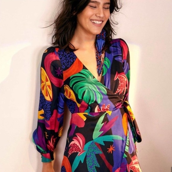 Farm Rio Black Mystic Jungle Romper/Jumpsuit - Picture 1 of 8